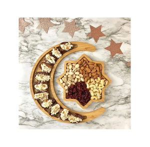 Plato de Madera con Forma de Estrella y Luna para Servir Chocolate, Frutos Secos y Aperitivos, de Calidad Superior a Precio Económico - Product Image 6