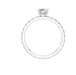 พรีเมี่ยม VVS Moissanite Pt950ทองคำขาวผู้หญิงแหวนแต่งงานทรงกลมตัดสดใสของขวัญครบรอบเครื่องประดับชั้นดี - Product Image 4