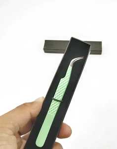 Pince à cils et sourcils en acier inoxydable de précision durable Sevmek ZM-EM_002 chirurgicale vert bleu noir Logo personnalisé - Product Image 4