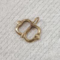 Boucle de ceinture en laiton médiévale Boucle en laiton viking et fer forgé à main Article TT-6051