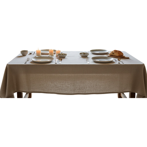 %100 Elegant Belarus Linen <b>Tablecloth</b> 140×180 cm Natural Color Premium Quality for Dining - Product Image 1