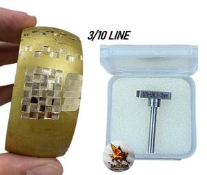 Eaglion 10-Line <b>Hammer</b> Head Hand Tools 3mm Diamond Tools for Gold <b>Silver</b> & Jewelry Making for Rings & <b>Bangles</b> - Product Image 2