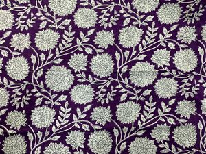 ผ้าคอตตอนพิมพ์ลายดอกไม้ทำจากผ้าคอตตอนพิมพ์ลายดอกไม้สไตล์อินเดียออร์แกนิกอันสวยงาม - Product Image 6