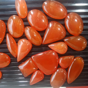 Bijoux pour femmes de qualité AAA, dernières tendances en ligne, avec pierre précieuse naturelle de cornaline de qualité, cabochon lisse en forme de poire, pierres précieuses - Product Image 2