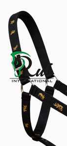 Licol de cheval en nylon durable, design brodé, têtière rembourrée réglable, entraînement, sécurité équestre haut de gamme, selle anglaise - Product Image 2