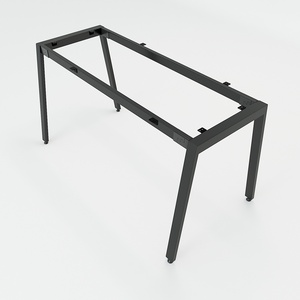 CBAT005 - Design industriel minimaliste, pieds de table en acier carbone 140x70cm, système d'assemblage Aton Concept pour meubles de salle à manger - Product Image 1