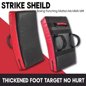 Quality Curved Leather <b>Kick</b> Pad For Heavy <b>Kick</b> Training Fitness Workout <b>Kick</b> <b>Shields</b> Custom Made Shock Absorbing - Product Image 4