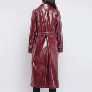 Manteau en cuir exclusif pour femmes automne-hiver Offre Spéciale design à manches longues à la mode avec doublure en polyester dernier modèle sur mesure - Product Image 5