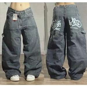 Jean en denim personnalisé extensible doux | pantalon ample brodé respirant unisexe pour les activités décontractées - Product Image 3