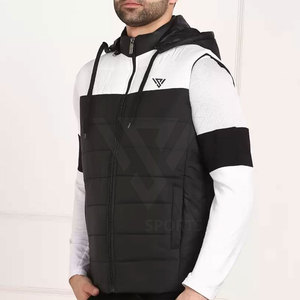 Nouveauté Veste bouffante sans manches personnalisée pour hommes, respirante, hiver, mode de rue avec col montant à bas prix - Product Image 2