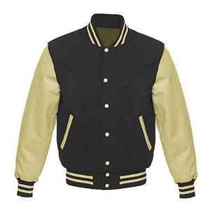 Chaquetas Varsity Formales Unisex Personalizadas al por Mayor 2025, Chaqueta de Béisbol Estilo Urbano, Ropa Deportiva de Cuero Genuino de Piel de Vaca - Product Image 1