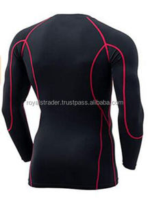Rashguard de compression à manches longues entièrement personnalisé par sublimation pour MMA avec logo personnalisé, design respirant, unisexe, polyester/nylon - Product Image 2