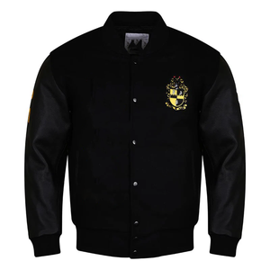 แจ็คเก็ตวาร์ซิตี้ลำลองผู้ชายแบบ OEM ปักโลโก้ตามสั่ง เสื้อผ้าแคนวาสสไตล์วินเทจสำหรับฤดูหนาว แจ็คเก็ตวาร์ซิตี้แบบกำหนดเองสำหรับผู้ชาย - Product Image 1