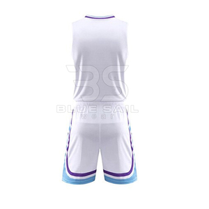 Ensemble d'uniformes de basket-ball personnalisés Short en jersey double face avec conception d'impression d'équipe Vente en gros Uniforme de basket-ball - Product Image 3