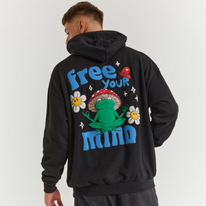 Ensemble de sweat à capuche unisexe en molleton éponge français lavé à l'acide Streetwear personnalisé de logo d'impression bouffée des fabricants - Product Image 1