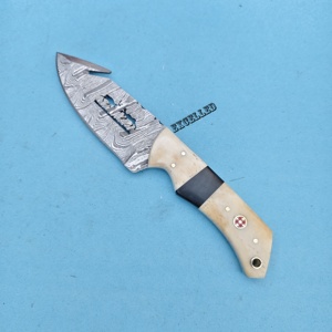 Cuchillo de caza de acero de Damasco hecho a mano de la mejor calidad, cuchillo de hoja de Damasco con funda de cuero, cuchillos japoneses - Product Image 3