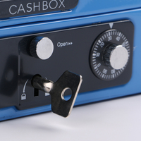 Aigle caisse avec serrure à combinaison caisse en métal bleu pour les entreprises Caissier et Petty Cash