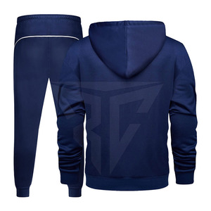 Venta al por mayor de la mejor calidad de los hombres 100% chándal de algodón de talla grande cuello con capucha con patrón sólido transpirable para el invierno al aire libre - Product Image 6