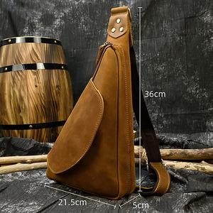 Bolso de cuero genuino pequeño elegante para ella Sling monedero bandolera caramelo lado del bolso de mano - Product Image 5