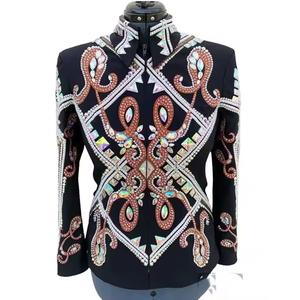 Meilleure vente Veste western pour femme Manteau d'équitation équestre élégant orné de cristaux avec option de personnalisation - Product Image 1