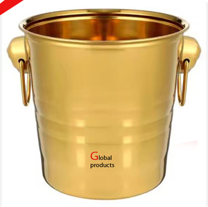 Nuevo enfriador de vino de acero inoxidable de metal de forma ovalada con acabado plateado de aspecto martillado para restaurante y bar de hotel - Product Image 2