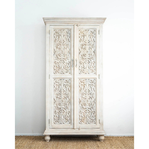 Best Quality Solid Wood 2-Door Tall Cabinet Hand Carved Design for Home Living Room Bedroom & Hallway for Hotel <b>Furniture</b> - Product Image 2