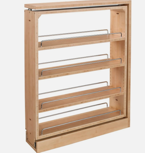 Cesta extraíble de madera para despensa con marco de cierre suave - Product Image 5