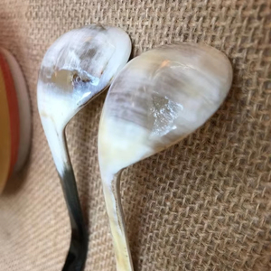 Cubiertos desechables refinados de lujo Cucharas de cuerno de búfalo y vaca para café y comedor para fiestas y vajilla - Product Image 1