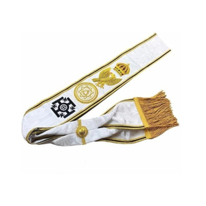 Grand RCC <b>Red</b> Cross of Constantine Sash - White Moire <b>Ribbon</b> Low Price Good Quality New Style Masonic Sashes OEM Serviced - Product Image 1