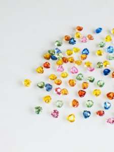 Multi saphir naturel en forme de coeur pierres précieuses en vrac AAA qualité AAA lustre très belles pièces et parfait pour toute fabrication de bijoux - Product Image 3