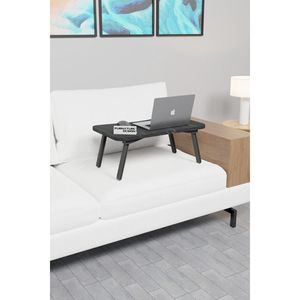 Mesa plegable para portátil marca Bendir 60x35cm X 24cm Suntalam estudio cama desayuno café soporte negro para uso doméstico - Product Image 2