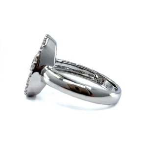 Fast Delivery Brilliant High End 18k Solid White Gold Natural Diamond Round Classic Cluster Ring for Lady Wedding Party - Product Image 2