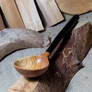 Ensemble de couverts de cuillère en bois pur fini naturel parfait pour les mariages élégants et les essentiels de vaisselle de fête d'anniversaire - Product Image 5