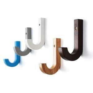 6 Black Solid Hardwoods <b>Hanger</b> Decors <b>Door</b> Hanging Hook Utility Hook <b>for</b> Coat Hat Scarfs Wood Board Steel Hooks - Product Image 5