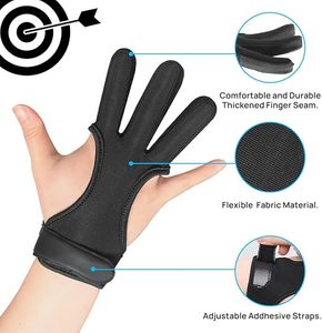 Guantes de Tiro con Arco tradicionales con correa ajustable Construcción duradera e impresión de logotipo personalizado para suministro a granel de etiqueta privada - Product Image 3