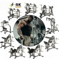 Machine de musculation commerciale SK pour pression pectorale, à charge par poulie, pour entraînement en position assise, équipement de musculation des pectoraux pour salle de sport, certifiée CE