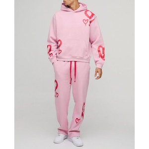 2025 conjunto de chándal deportivo para hombre al por mayor logotipo personalizado ropa informal transpirable 100% conjuntos de chándal de algodón - Product Image 1