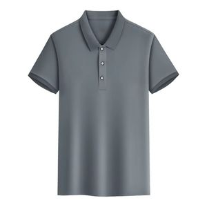 Polo de color personalizado liso para hombre, camiseta de mezcla de algodón informal de manga corta con cuello, ropa informal perfecta - Product Image 3