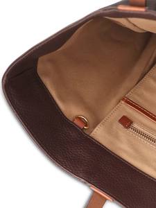 Sac fourre-tout en cuir véritable marron foncé vintage pour femme, deux poignées, grand sac à main pour le travail, le transport quotidien, cadeau - Product Image 3