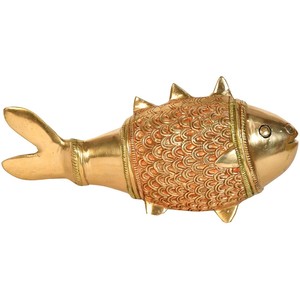 Estatua de pez de latón Vintage moderna Vastu Feng Shui significado peso de papel Showpiece para Iglesia interior cementerio templo Villa - Product Image 1