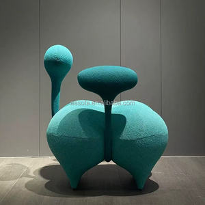 Fauteuil Wingback Green Magic Balloon - Fauteuil de salon confortable en tissu, design moderne et élégant pour la maison, le <span class=keywords><strong>bureau</strong></span>, la chambre, l'appartement - Product Image 2
