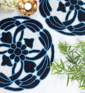 New Arrival Hot-Selling <b>Beaded</b> Design <b>Placemat</b> and Table Coaster Set Unique Novelty Style Handmade in India for Elegant Dining - Product Image 3