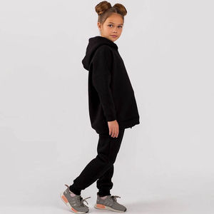 Conjunto Deportivo Ligero de Forro Polar Transpirable con Patrón Sólido para Niños, Sudadera con Capucha Deportiva, Conjunto de Ropa para Bebé Niño - Product Image 4
