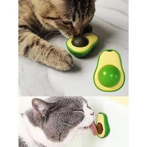 Balle à lécher rotative en herbe d'avocat naturelle comestible - Jouet interactif pour animaux de compagnie - Product Image 1