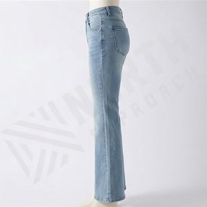 Petite <b>Denim</b> Women's High Waist Micro Flare Pants Slimming Bell Bottom Small Trailing <b>Trousers</b> Summer Fashion Streetwear - Product Image 3