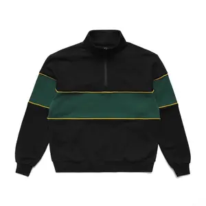 Vente en gros de pulls de golf à fermeture éclair pour hommes, sweat-shirt de performance à manches longues et fermeture éclair 1/4 pour hommes