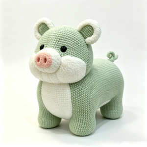 Customized Crochet <b>pig</b> plush <b>toy</b>, amigurumi <b>pig</b>, handmade knitted stuffed animal, soft crochet stuffed <b>pig</b>, baby safe plush <b>toy</b> - Product Image 2