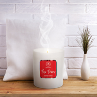 Vela Aromática de Soya Aromatika Rose Dreams en Frasco Blanco Mate, Decoración para el Hogar, Aromaterapia Premium, Vegana y Ecológica