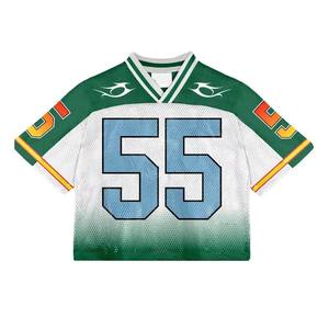 Boxy Jersey <b>Shirt</b> Crop American Football Jerseys Custom <b>Patchwork</b> Design Football Jersey - Product Image 1