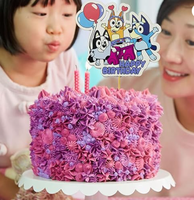 Netter blauer Hundekuchen-Topper-Satz von 25 Ideal für Kinder geburtstags feier liefert Cartoon-Welpen-Cupcake-Dekorationen und Gefälligkeiten